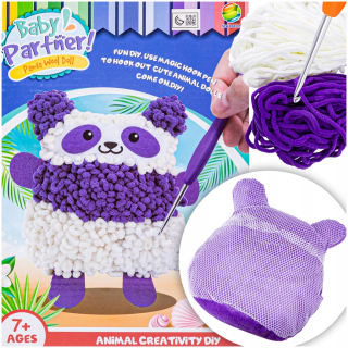 Kreatívna súprava pre deti DIY MASKOT Panda VANKÚŠ Vyšívané plyšové zvieratko